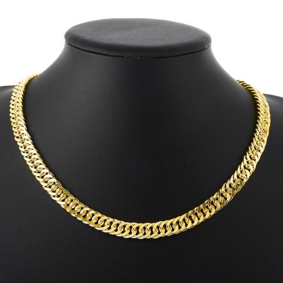 14k Gold 18" Cuban Curb Link Chain